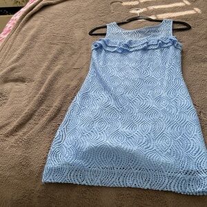 Lilly Pulitzer Blue Asymmetrical Dress